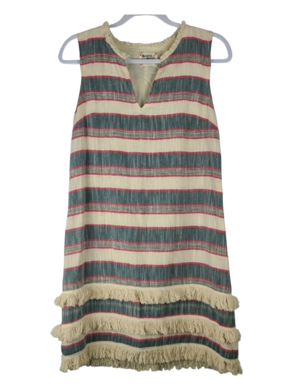 Holding Horses Anthropologie Fringe Tiered Dress Size 4 Boho Western Mini